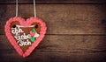 Lebkuchenherzen gingerbread Heart cookie Royalty Free Stock Photo