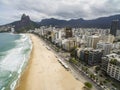 Leblon Beach and Vidigal slum in the background, Rio de Janeiro Brazil.