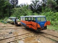 Wooden trains in forest of Bengkulu Indonesia