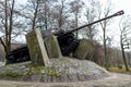 Lebork, pomorskie / Poland Ã¢â¬â November, 21, 2019: Monument dedicated to tankers from World War II. Memorial IS2 tank in Central