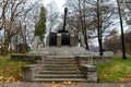 Lebork, pomorskie / Poland Ã¢â¬â November, 21, 2019: Monument dedicated to tankers from World War II. Memorial IS2 tank in Central