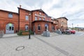 Lebork, Pomorskie / Poland - September, 09, 2020: Railway station in a small town. New building of the railway station