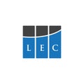 LEC letter logo design on WHITE background. LEC creative initials letter logo concept. LEC letter design Royalty Free Stock Photo