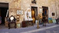 LECCE, ITALY - AUGUST 2, 2017: crafts souvenir store in old cozy street in Lecce, Italy. Architecture and landmark of Lecce, Italy Royalty Free Stock Photo