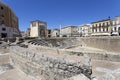 The Roman amphitheater in the center city of Lecce, Puglia, Italy Royalty Free Stock Photo