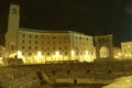Lecce by night, roman amphitheatre Royalty Free Stock Photo