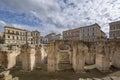 Roman amphitheater in Lecce, Italy Royalty Free Stock Photo