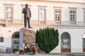 Lech Kaczynski monument in Warsaw, Poland Royalty Free Stock Photo