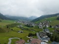 Lech municipality western Austrian state of Vorarlberg, located in Bludenz. Winter sports holiday resort destination in Royalty Free Stock Photo