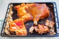 Lechona asada a la mallorquina - roast suckling pig Majorcan style Royalty Free Stock Photo