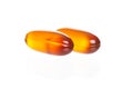 Lecithin gel pills capsule isolated on white
