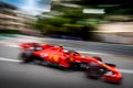 #16 Charles LECLERC MCO, Ferrari SF90 in a blur at the hairpin Royalty Free Stock Photo