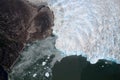 LeConte Glacier in Alaska photographed from an airplane Royalty Free Stock Photo