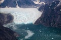 LeConte Glacier in Alaska photographed from an airplane Royalty Free Stock Photo