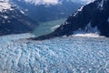 LeConte Glacier in Alaska photographed from an airplane Royalty Free Stock Photo