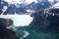 LeConte Glacier in Alaska photographed from an airplane Royalty Free Stock Photo