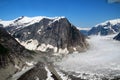 LeConte Glacier in Alaska photographed from an airplane Royalty Free Stock Photo