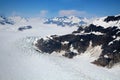 LeConte Glacier in Alaska photographed from an airplane Royalty Free Stock Photo