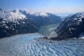 LeConte Glacier in Alaska photographed from an airplane Royalty Free Stock Photo