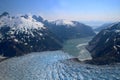 LeConte Glacier in Alaska photographed from an airplane Royalty Free Stock Photo