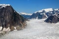 LeConte Glacier in Alaska photographed from an airplane Royalty Free Stock Photo