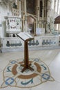 Lectern in a beautiful church