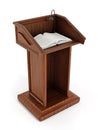 Lectern with open pages