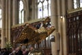 A lectern in York Minster, Great Britain in May 2018 Royalty Free Stock Photo