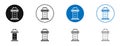Lectern thin line vector icon set