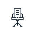 lectern vector icon isolated on white background. Outline, thin line lectern icon for website design and mobile, app development.