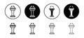 Lectern vector icon set collection. Lectern Outline flat Icon