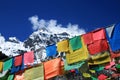 lection on the flag in the Mingyong Glacier