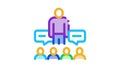 lector discuss with audience Icon Animation