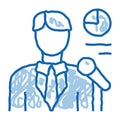 lector infographic doodle icon hand drawn illustration