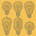 Lectric bulb vector icon set