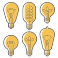 Lectric bulb vector icon set