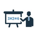 Lecture, math, mathematics, math\'s icon. Editable vector graphics