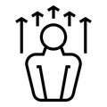 Lecture speaker icon outline vector. Seminar presentation