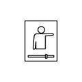 lecture, tutorial, video icon. Element of education icon for mobile concept and web apps. Thin line lecture, tutorial, video icon Royalty Free Stock Photo