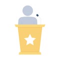 Lecturer flat inside vector icon which can easily modify or edit Royalty Free Stock Photo