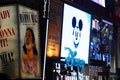 LED billboards in Times Square, New York. large sign for the Disney Store