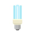 LED blue light lamp bulb vector colorful icon Royalty Free Stock Photo