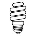 Led bulb icon, outline style