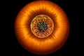 LED bulb with interesting patterns, orange