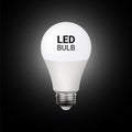 Led bulb lamp isolated vector light eco. Led lightbulb energy save white