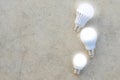 LED Bulbs with lighting Royalty Free Stock Photo
