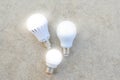 LED Bulbs with lighting Royalty Free Stock Photo