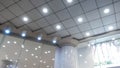 Led ceiling lights on modern commercial building ceiling Royalty Free Stock Photo