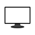 LED computer monitor display with blank screen isolated on white background Royalty Free Stock Photo