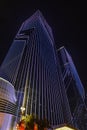 Led curtain wallÃ¯Â¼Ånight lighting of commercial building Royalty Free Stock Photo